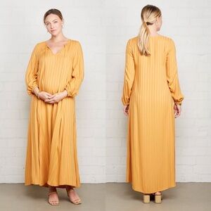 Rachel Pally Crepe Manon Dress in Marigold Yellow